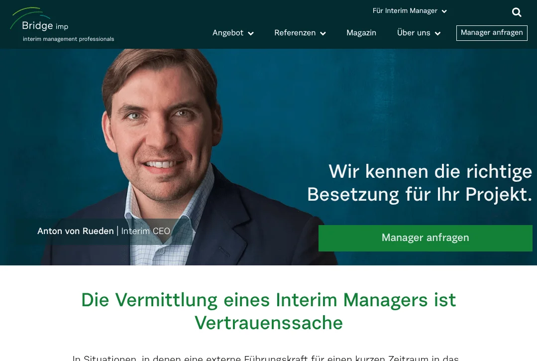 provider header website Bridge Interim Management