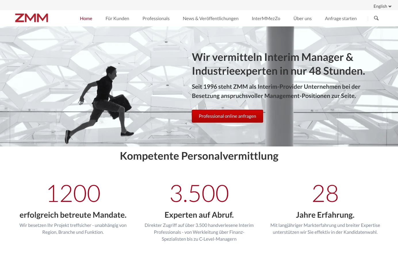 provider header website ZMM Zeitmanager München